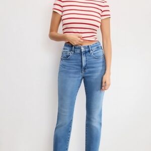 Good American Blue Straight Leg Jeans